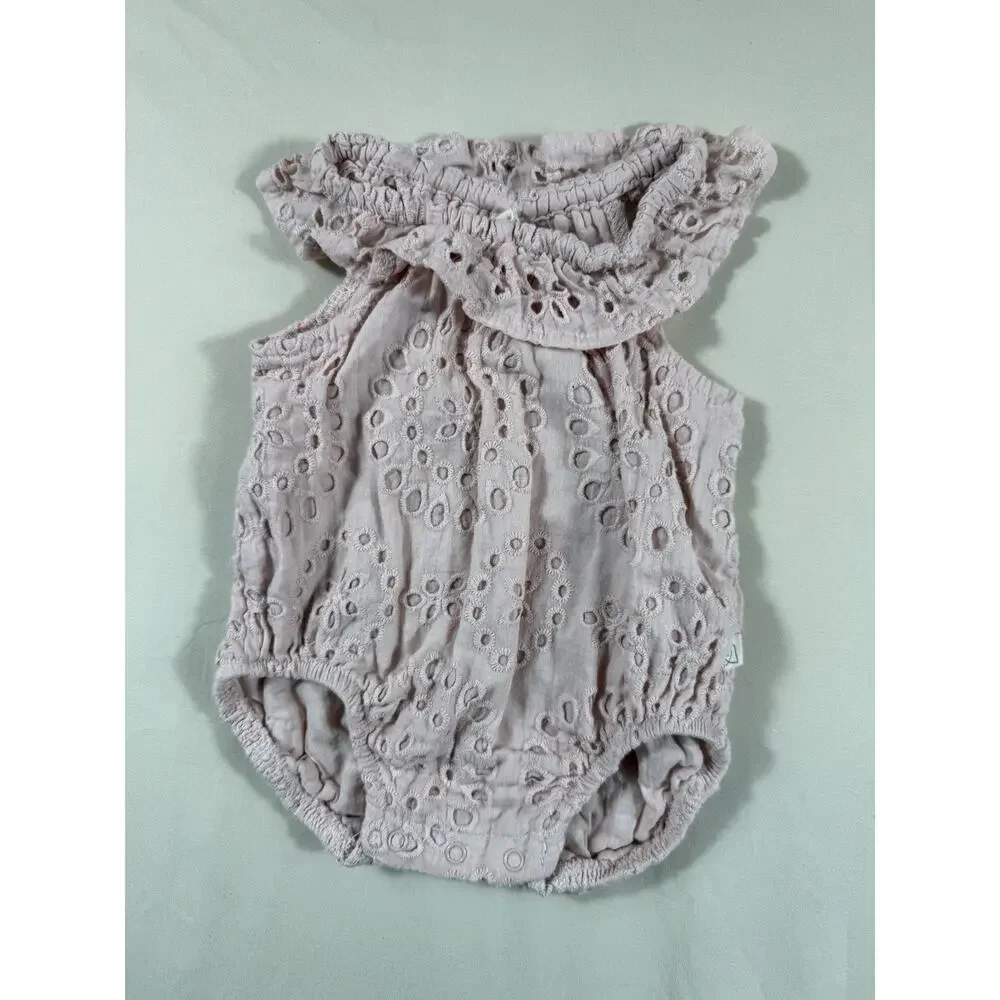 Baby Girl Clothes Lot Size 0-3 Months Summer Romper Dress RuffleButts Kyte Honey